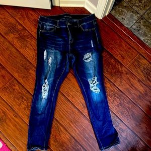 Distressed jeans